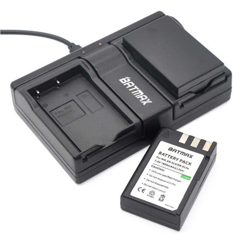 2Pcs b EN-EL9 EL9 EN EL9a digital Camera Battery& Dul Channel Charger for Nikon EN-EL9a D40 D60 D