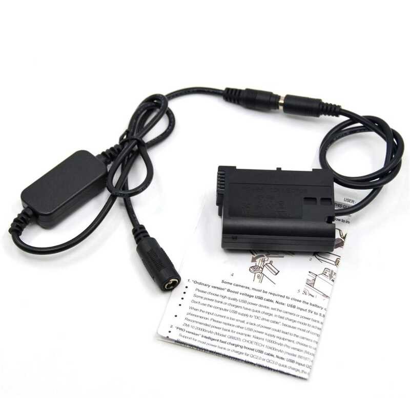 12V-24V b Step-Down Charger Cable EH5A+EP-5B DC Coupler EN EL15 Dummy Battery for Nikon 1 V1 Z6 Z