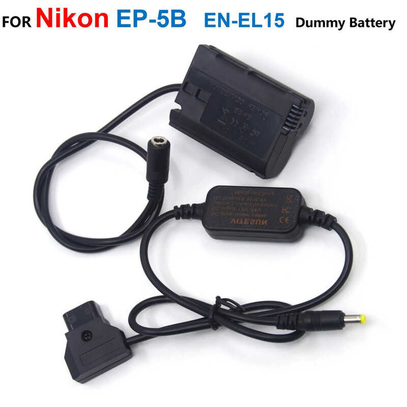 D-TAP 4 Dtap 12-24V Power Step-Down Cable EH-5A+EP-5B DC Coupler EN-EL15 Dummy Battery For Nikon