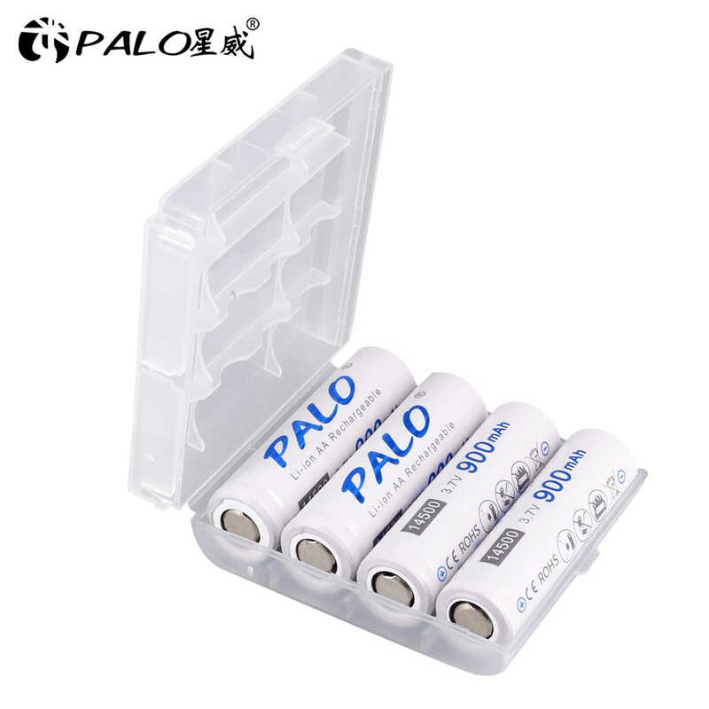 PALO 01A 900Mah 3.7V Li-Ion 14500แบตเตอรี่14500 AA แบตเตอรี่ Lithium Cell ส