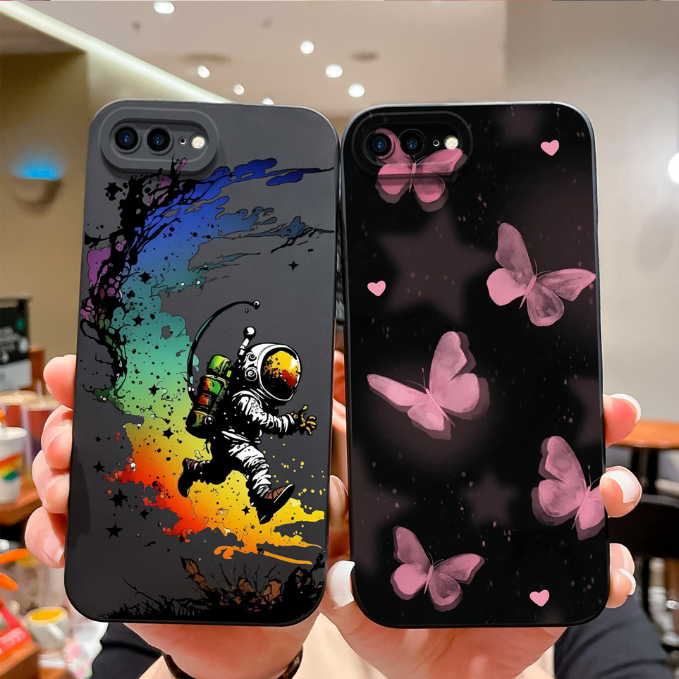 เคสโทรศัพท์สําหรับ Apple iPhone 6 6Plus 7 7Plus 8 8Plus กรณี Cool นักบินอวกาศทนทานซิลิโคนนุ่มปกหลังสําหรับ iPhone6 Plus Apple8 Capa ปลอก iPhone7 ที่อยู่อาศัย