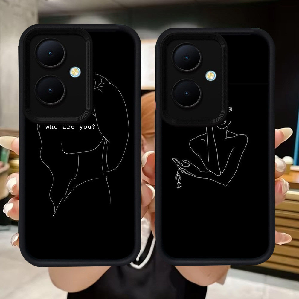 Q68 Simple One Line soft Casing สําหรับ OPPO Reno 11 8T 13F 11F 10 Pro 5G