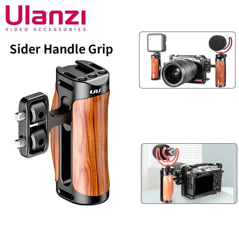 Ulanzi UURig R075 กล้อง DSLR ไม้ Sider Handle Grip HandGrip รองเท้าเย็นสําหรับ Nikon Canon Sony A7II