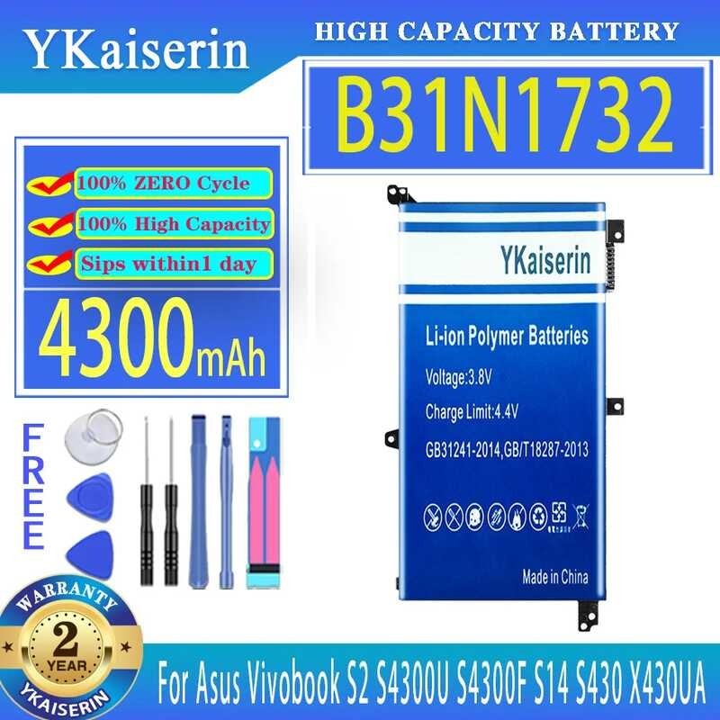 YKaiserin แบตเตอรี่ B31N1732 4300mAh สำหรับ AsusVivobook S14 S430 X430UA X430UF Mars15 Mars 15 VX60G