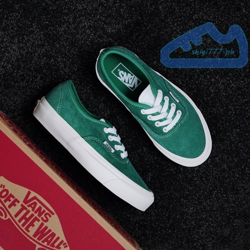 VANS รถตู้ บุคลิกภาพรองเท้าหนังกลับสีเขียว