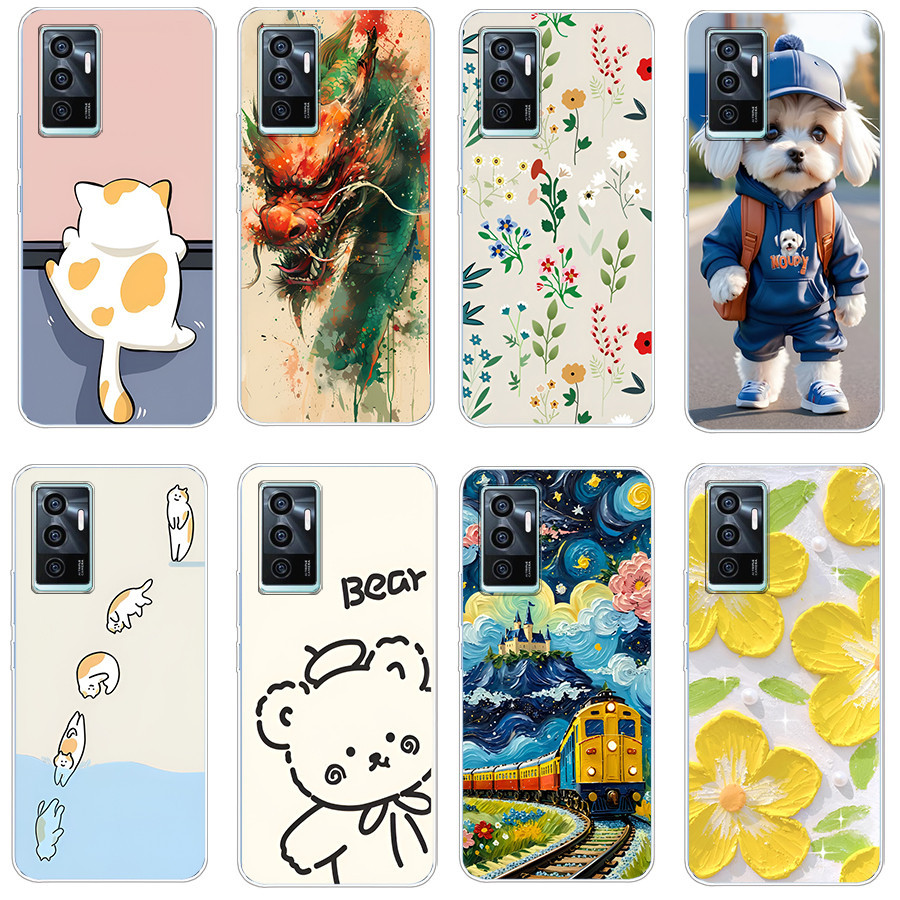 เคสสําหรับ vivo V23E 4G/V23E 5G Soft Case TPU พิมพ์ฝาครอบโทรศัพท์