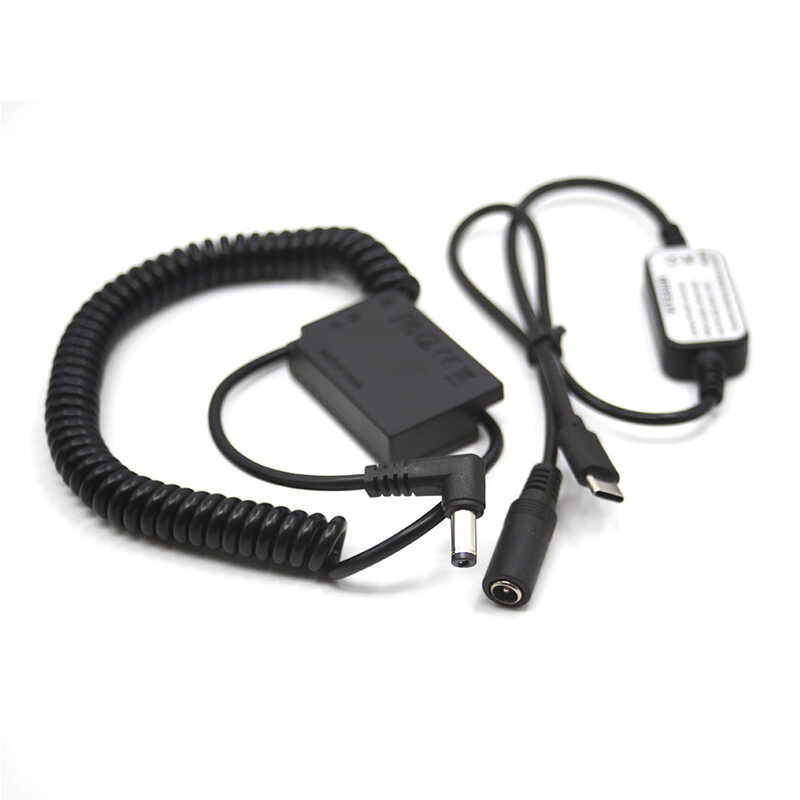 LP-E17 4 แบตเตอรี่ปลอม DR-E18 DC Coupler สปริงสาย USB C สำหรับ Canon E