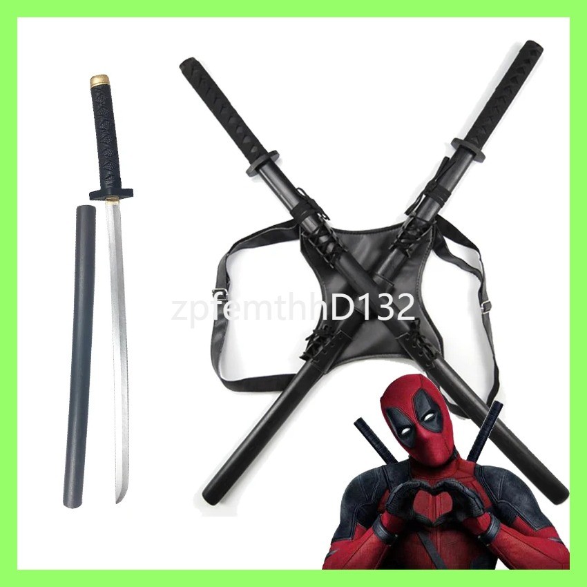 aa ใหม่ 61 ซม.Marvel Deadpool Katana Pu อะนิเมะ Soul Figur ดาบ Samurai มีดดาบนินจาคอสเพลย์ Props อา