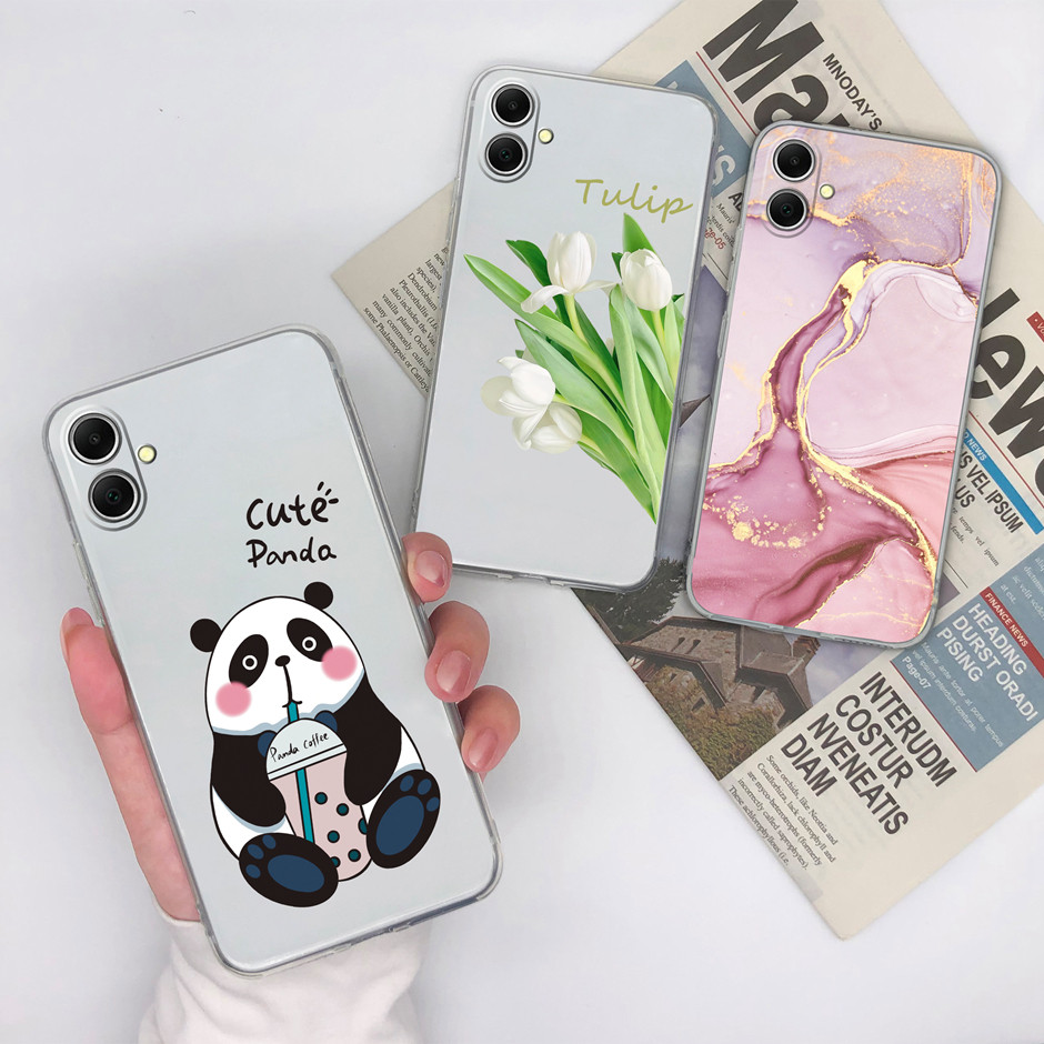 SAMSUNG สําหรับSamsung Galaxy A06 5Gเคสโทรศัพท์สวยดอกทิวลิปดอกไม้ล้างปลอกซิลิโคนอ่อนนุ่มTPUปกหลังสําหรับSamsungA06 GalaxyA06 5GกันกระแทกCapa