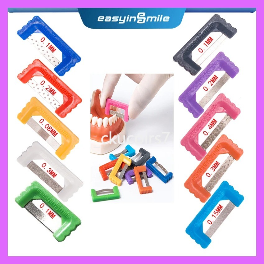 tk ขายร้อน  Easyinsmile Orthodontic Stripping IPR Dental Kit Interproximal Reduction Strips Polish