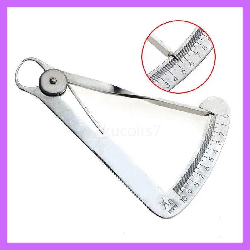 tk ขายร้อน  Dental Gauge Caliper for Metal Wax Dentist Metal Wax Thickness Measurement Ruler Tool