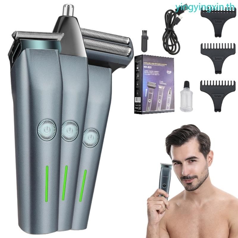 Yin Men s Retro Oil Hair Clippers ร้านทําผม 3 in 1 ปัตตาเลี่ยนไฟฟ้า Home USB ชาร์จปัตตาเลี่ยนผม T-t