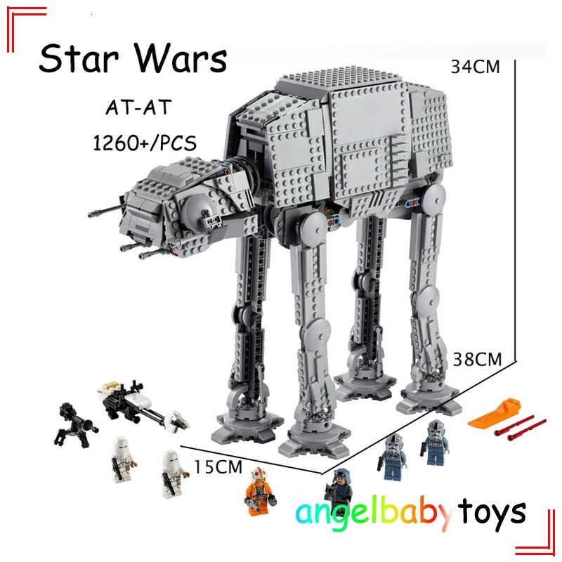 Star Wars Series 75288 AT-TA (1260+/PCS) ใช้งานร่วมกับ Lego Building Blocks ประกอบเครื่องประดับเด็ก