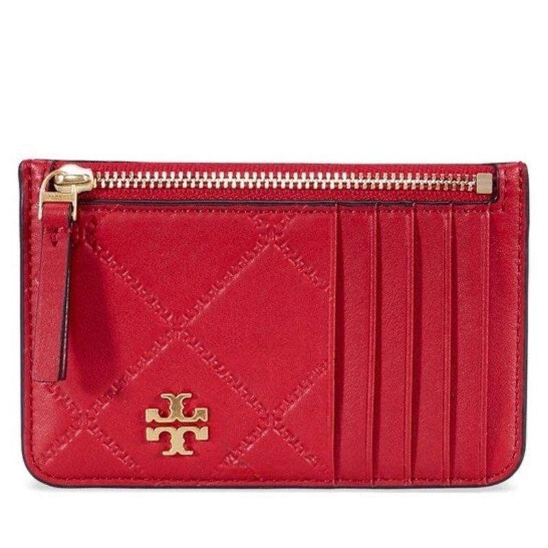 Used แท้ %Tory Burch Georgia Zip Card Holder
