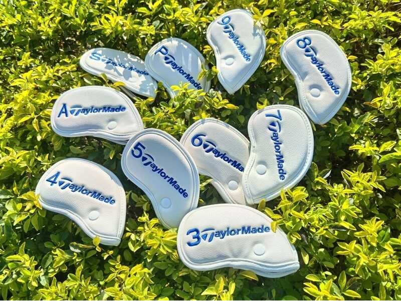 Original ★ Taylormade Golf Head High Block Small Lychee PU Club Cover Unisex Iron Set