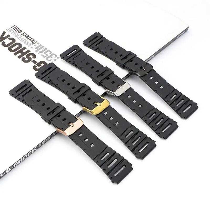 Strap Rubber For G Shock Ca-53W Calculator Watchband Ca-61W/ Ft-100W/ W-520U/ W-720G F108w/F1/F4/F8