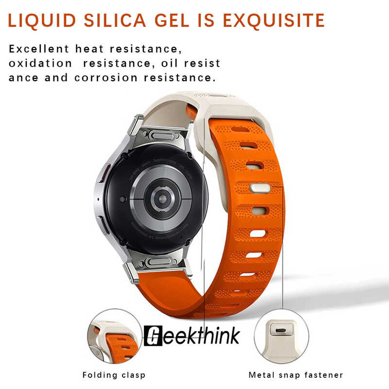 No GEEHINK Gaps Quick Fit Soft Strap For Galaxy Watch 6 4 5 40Mm 44Mm Band 5 Pro 45Mm For Galaxy Wa