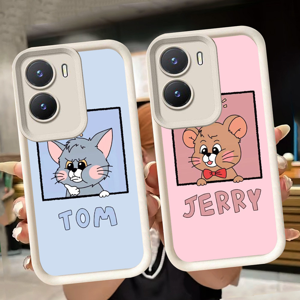 ปลอกอ่อนสําหรับ VIVO Y16 Y75 Y15a Y22 Y22s Y35 Y56 Y15s Y01 Y01A IQOO Z9X Y55 Z9 5G 13 Z10 T4 สีขาว 