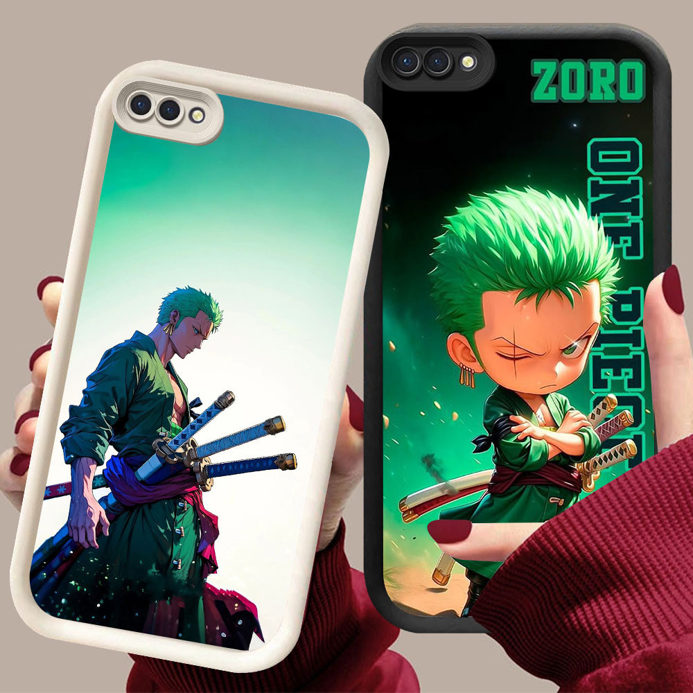 YZ-66One Piece Zoro Cool Casing สําหรับ OPPO Realme A12E A1K C2 A3S A5 C2s 2018
