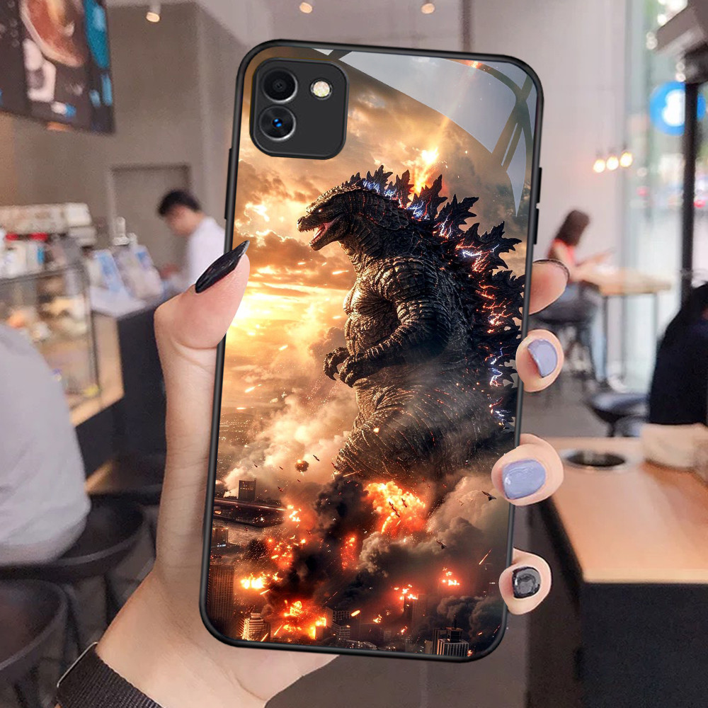 NC-34 Godzilla vs Kong Kaca Glass Case สําหรับ Samsung A03 A04 A05 M04 F04 A04E Core