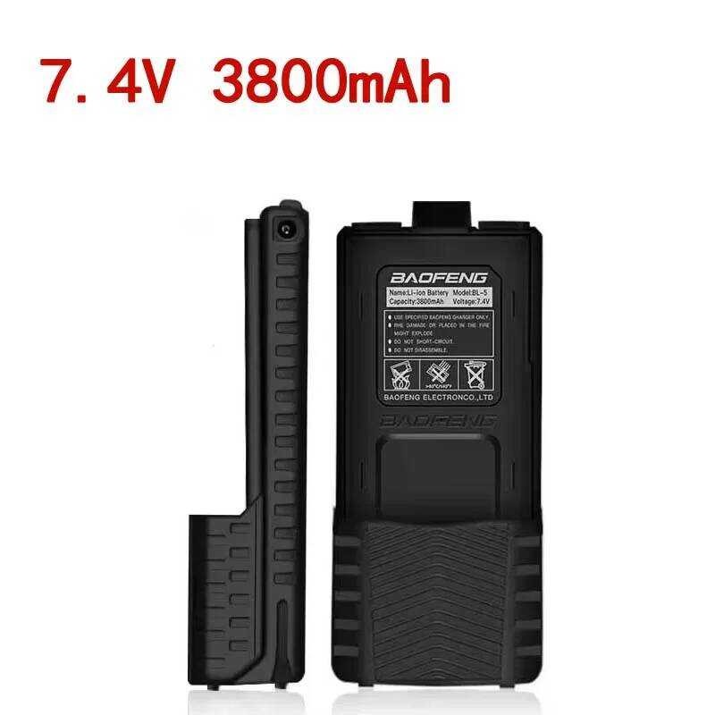 แบตเตอรี่วิทยุสื่อสาร UV-5R BaoFeng Plus 7.4V 3800mAh ชาร์จใหม่ได้ UV5RE BL-5 ขยายเวลา UV5RA