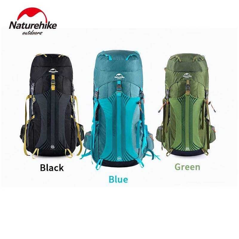 Naturehike กระเป๋าเป้สะพายหลังกันน้ํา Rucksack 45L 55L 65L Big Knapsack Backpacking Camping ปีนเขาเด
