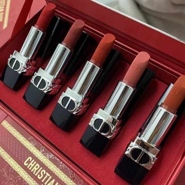 dior lip dior lip glow ชุดกล่องของขวัญลิปสติก Dior Year of the Dragon ชุดห้าชิ้นจํากัด 999 # 720 ตั