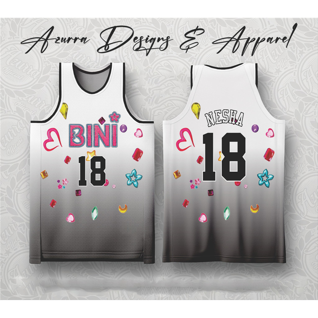 2024 ใหม่ BINI jersey Bloom พิเศษสไตล์เกาหลี over size jersey ปรับแต่งชื่อและหมายเลข tshirt