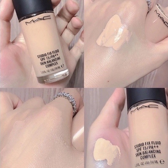 ,ของแท้100% รองพื้นชนิดน้ำไร้ที่ติ คอนซีลเลอร์ m a c mac MAC Studio Fix Fluid Foundation SPF15 PA