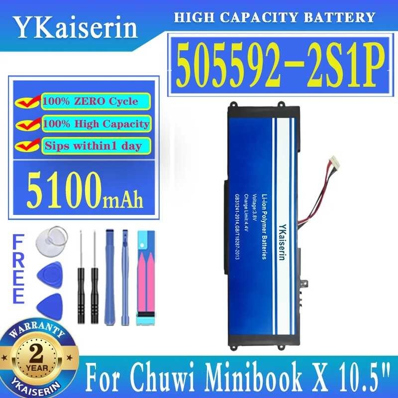 YKaiserin แบตเตอรี่ 505592-2S1P 5100mAh สำหรับ Chuwi Minibook X 10.5 นิ้วสำหรับ Aierxuan Dere