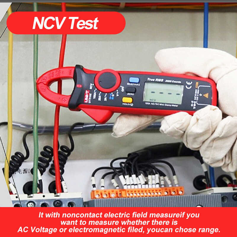 ❤ Uni-T Ut210d Ut210e มินิดิจิตอลแคลมป์มิเตอร์ AC / DC แรงดันไ