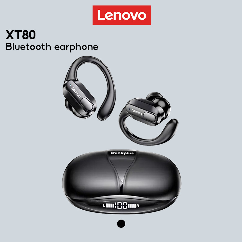 Lenovo XT80 หูฟังบลูทูธไร้สาย ลดเสียงรบกวน กันน้ํา ความทนทานสูง สําหรับเล่นกีฬา วิ่ง เล่นเกม