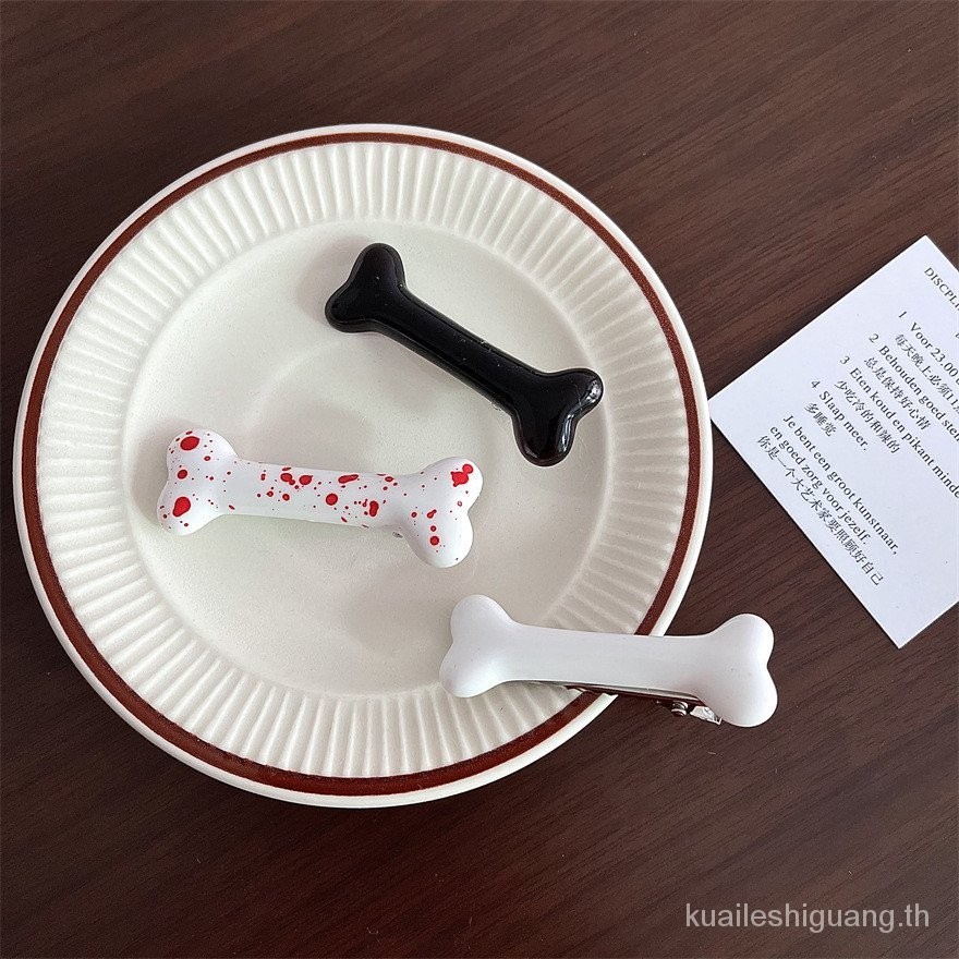 [CC Home]Bones Skull Barrettes Dark Goth Girl Halloween Funny Hairpin Hot Girl Harajuku Bang Clipco