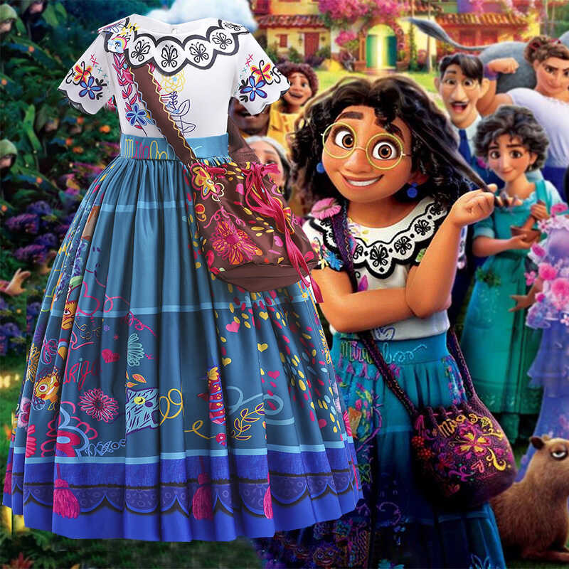 Mirabel MQATZ เทศกาล Encanto ชุดสำหรับสาวๆเด็กเครื่องแต่งกายส