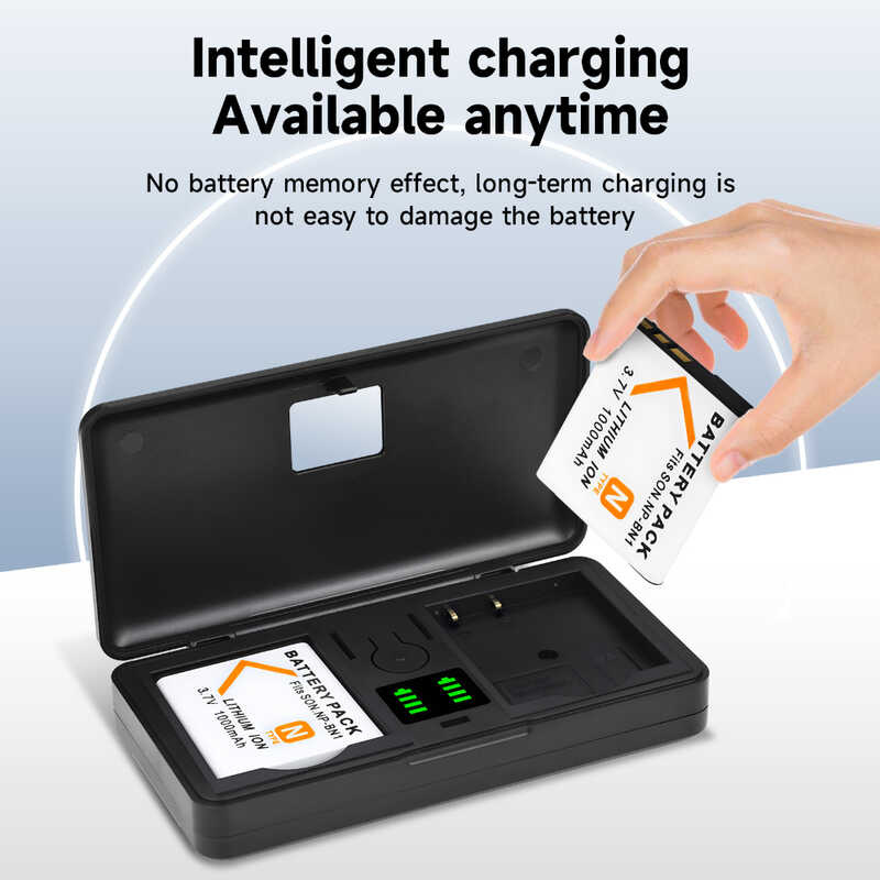 Δ PALO Np-Bn1 Bn1 แบตเตอรี่ + กรณีชาร์จแอลซีดีสำหรับ Sony Dsc-W8