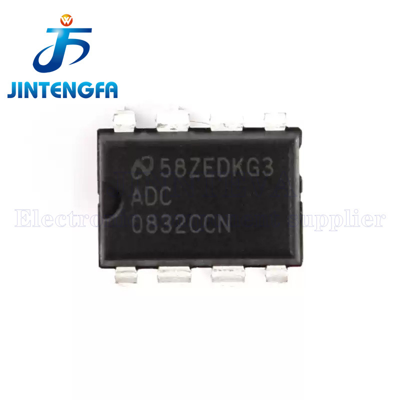 ADC0832CCN 0832CCN ADC0832 31KSPS DIP-8 Analog To Digital Converters ADC 8-Bit Serial I/O A/D Conver