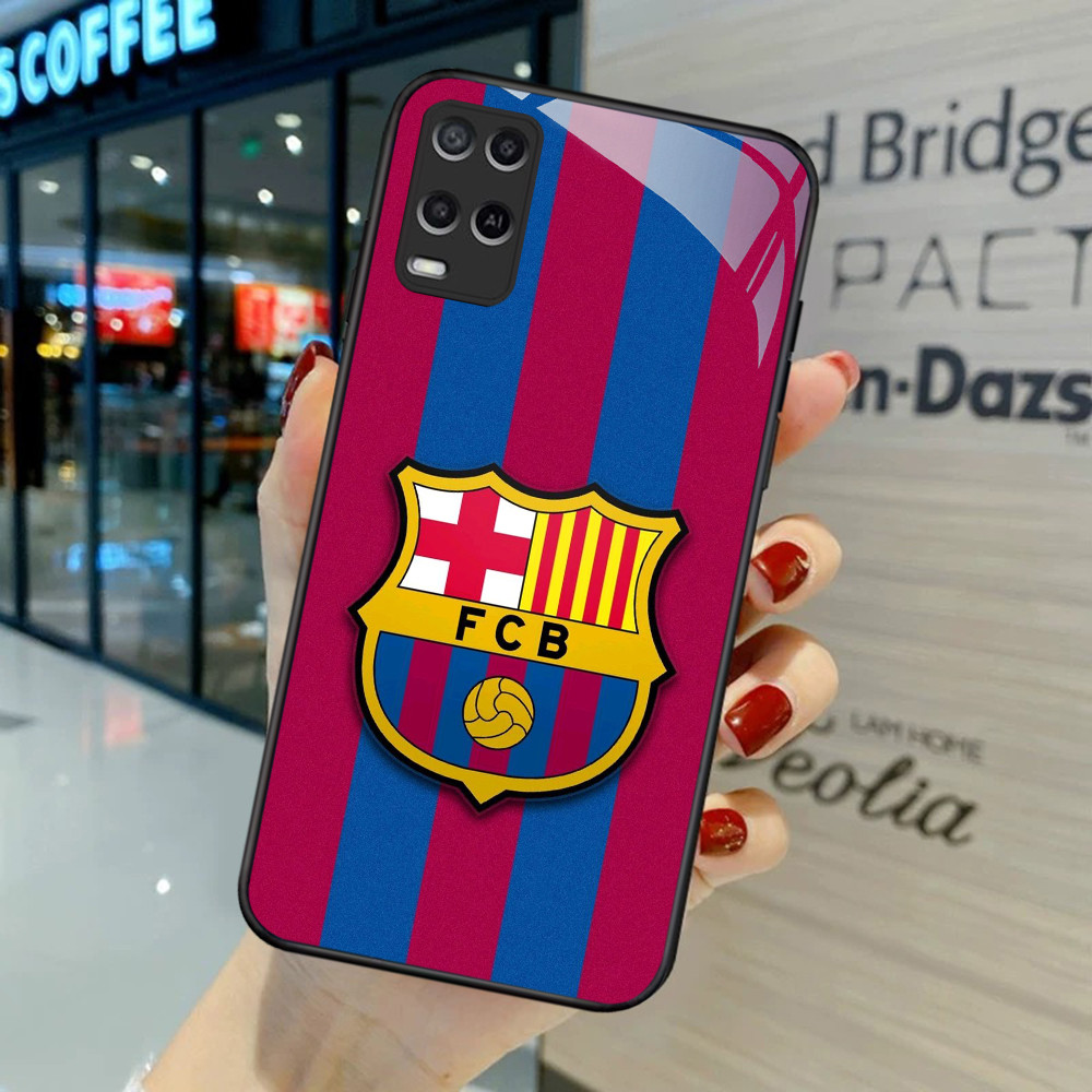 YA-12 FC Barcelona HD Softcase Glossy Glass สําหรับ OPPO A54 A55 Reno Narzo 7 8 8i 9 50 Pro