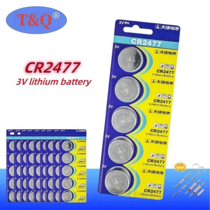 แบตเตอรี่ปุ่ม CR2477 2-50 ชิ้น 3V DL2477 ECR2477 KCR2477 แบตเตอรี่ลิเธียมสำหรับนาฬิกาอิเล็กทรอนิกส์