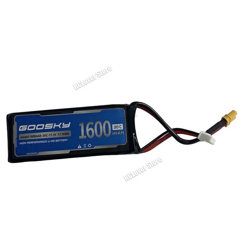 ▥ 11.1V 1600Mah 30C แบตเตอรี่ Lipo สําหรับ GOOSKY E2 Uh-1Y RC เฮลิคอปเตอร์อะไหล่เดิมอุปกรณ์เสริ