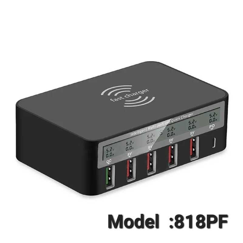 ที่ชาร์จ Hub Smart ช่อง 6 Ports USB Fast Wireless Charger For Iphone Samsung Xiaomi HUA