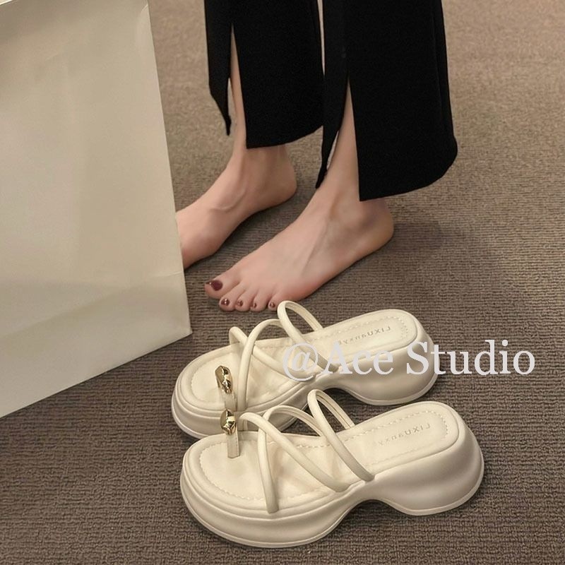 Ace Studio รองเท้าผู้หญิง รองเท้าแตะลิ่ม ผญ แฟชัน ทันสมัย Korean Style Chic fashion B26G0C1 37Z2309