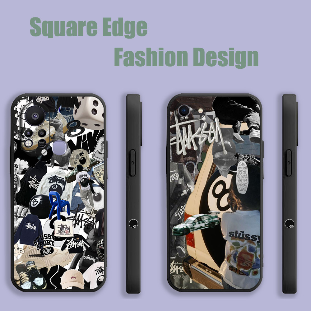 SAMSUNG สําหรับSamsung Galaxy S20 S22 S10 S23 S21 A24 4G Ultra Pro Fe Plus Stussy 8 Ballโลโก้Artบิลเ