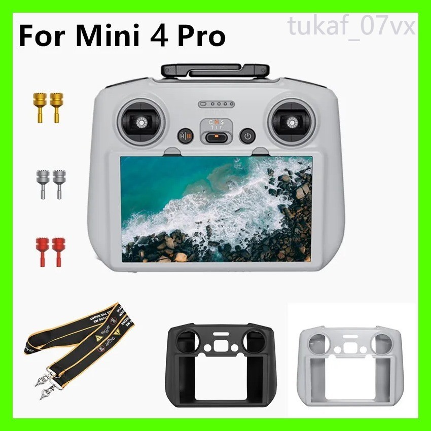 ซิลิโคนป้องกันสำหรับ Drone DJI Mini 4 Pro RC รีโมทคอนโทรล, DJI Dron อุปกรณ์เสริม F