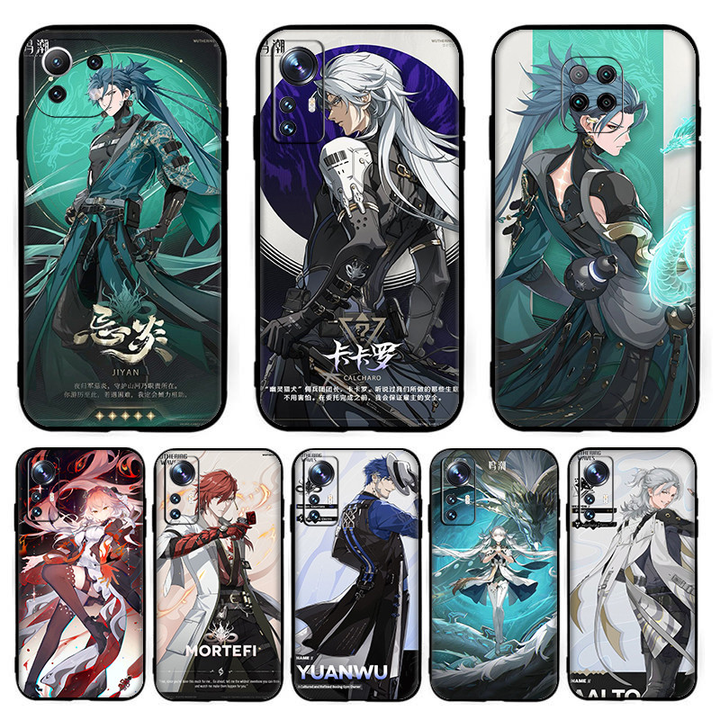 สําหรับ Xiaomi Mi 11 CC9E Poco F2 M3 Pro F3 TPU หรูหราซิลิโคนสีดํานุ่มกรณี Wuthering Waves SEA ASIA 