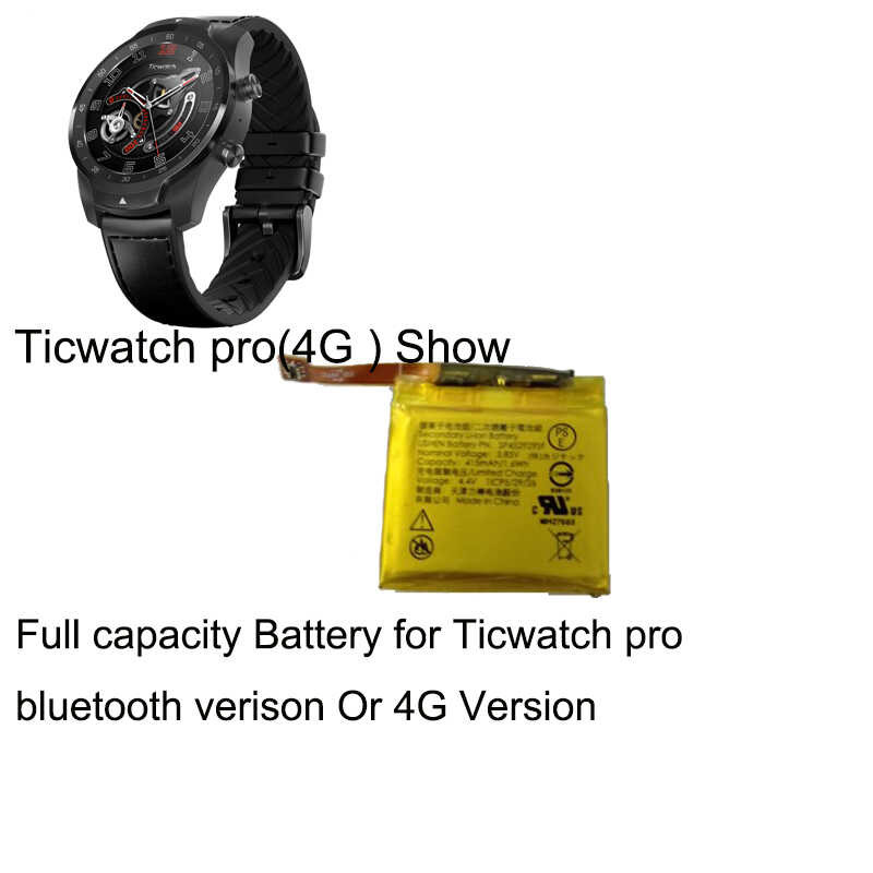 New 7 arrive full capacity rechargeable batte for Ticwatch pro bluetooth version 4g smart phone w