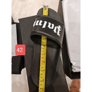 ♞,♘Palm Angels Logo Slides/slide รองเท้าแตะปาล์ม แองเจิ้ล ขอ…