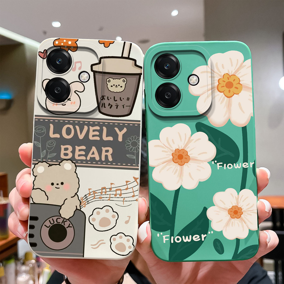 ปลอกสําหรับoppo A3X 4G 5Gเคสโทรศัพท์ป้องกันกล้องดอกไม้ยอดนิยมซิลิโคนอ่อนนุ่มสําหรับOppoA3X A3 XกันชนCapa