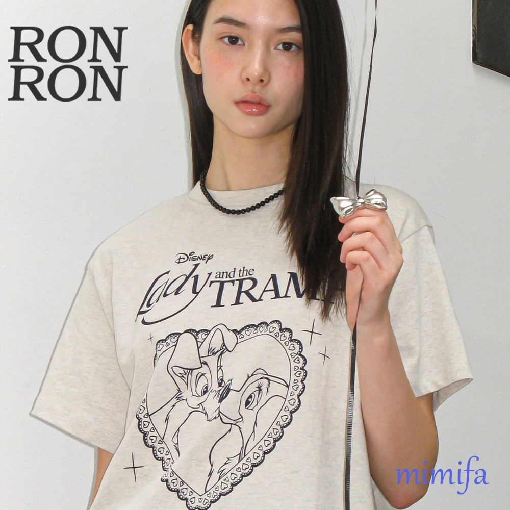 Ronron HEART LADY AND THE TRAMP BASIC FIT เสื้อยืด