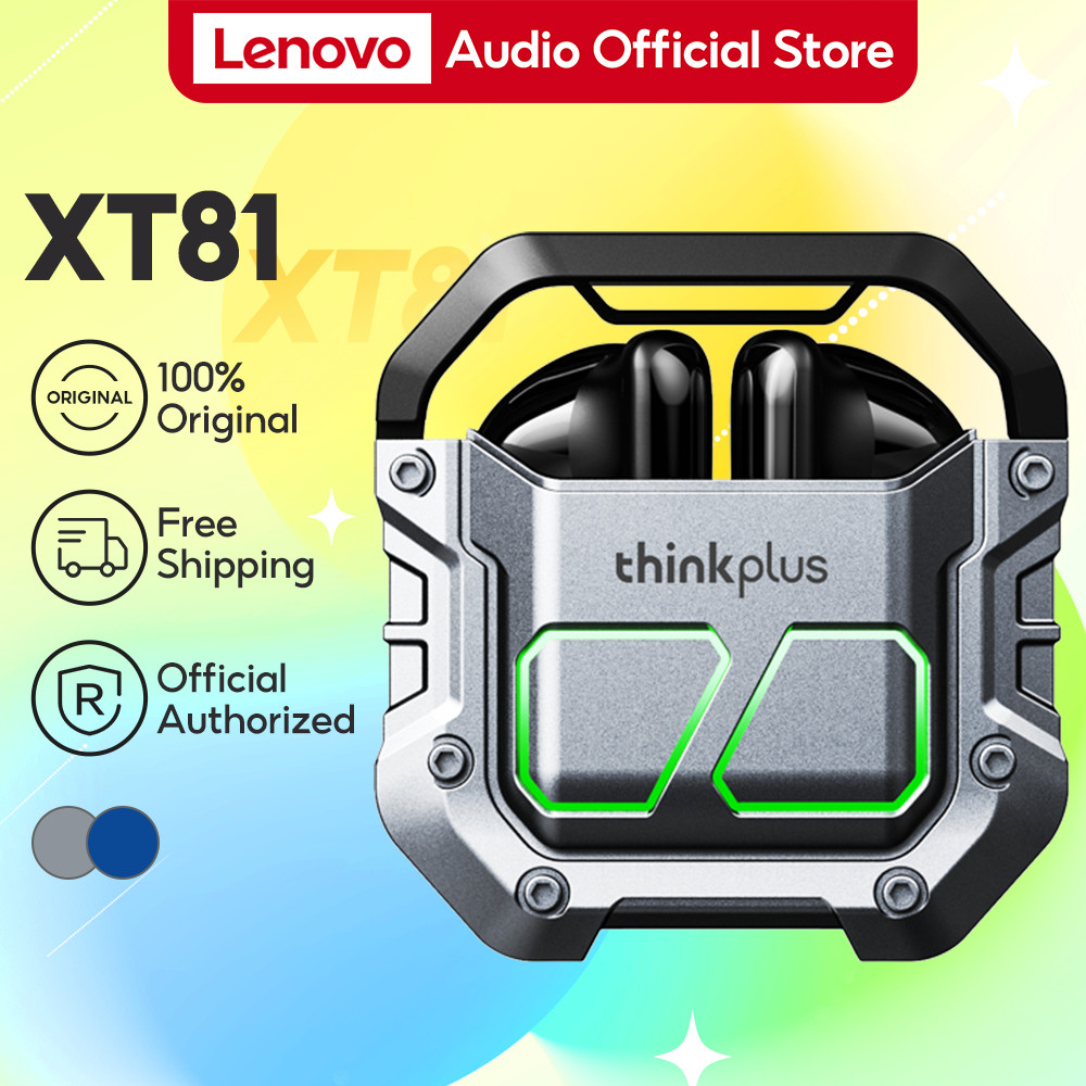 Lenovo XT81 หูฟังเกมมิ่ง Low latency TWS หูฟังไร้สาย Bluetooth 5.3 หูฟัง Earphone Gaming With Mic T