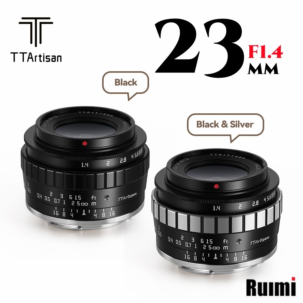 TTArtisan 23MM F1.4 APS-C เลนส์โฟกัสแมนนวล สําหรับกล้องไร้กระจก Canon M RF Sony E Fuji X M43 Nikon